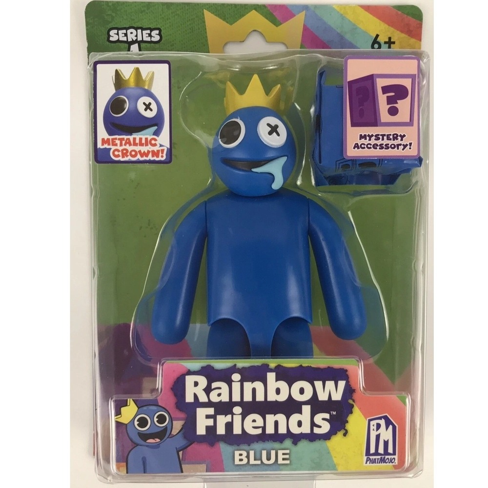 Rainbow Friends Blue Action Figure Series 1 PhatMojo Metallic Crown Mystery Item